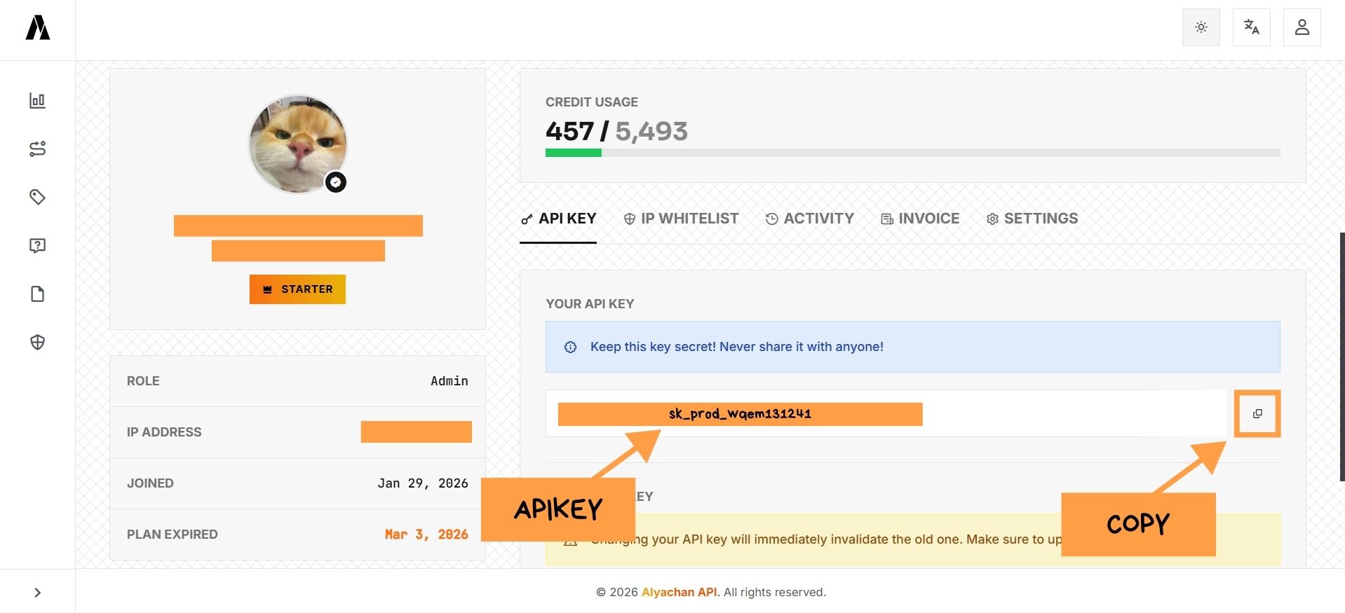 API Key Dashboard