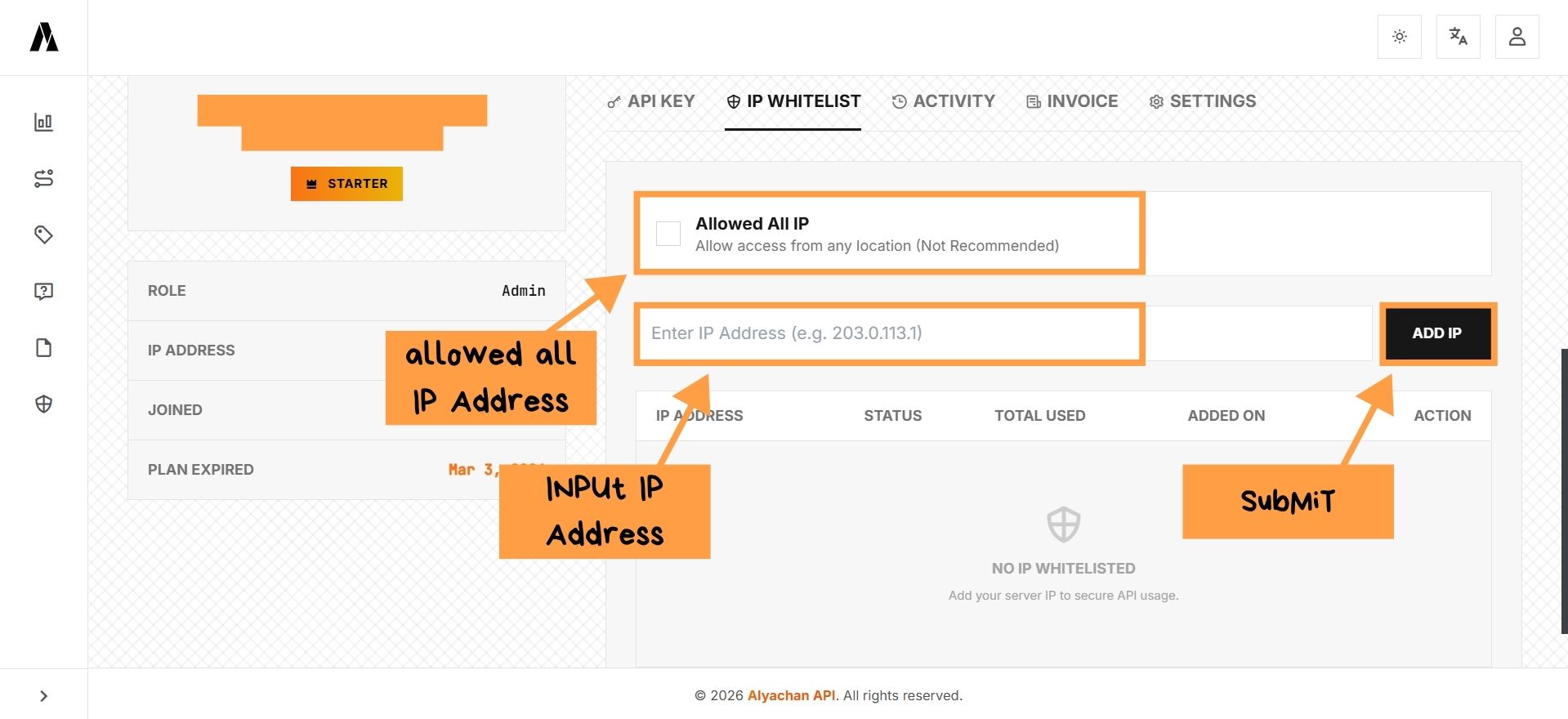 IP Whitelist